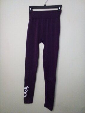Zenana Outfitters Leggings Girls S M Soft Horses Purple